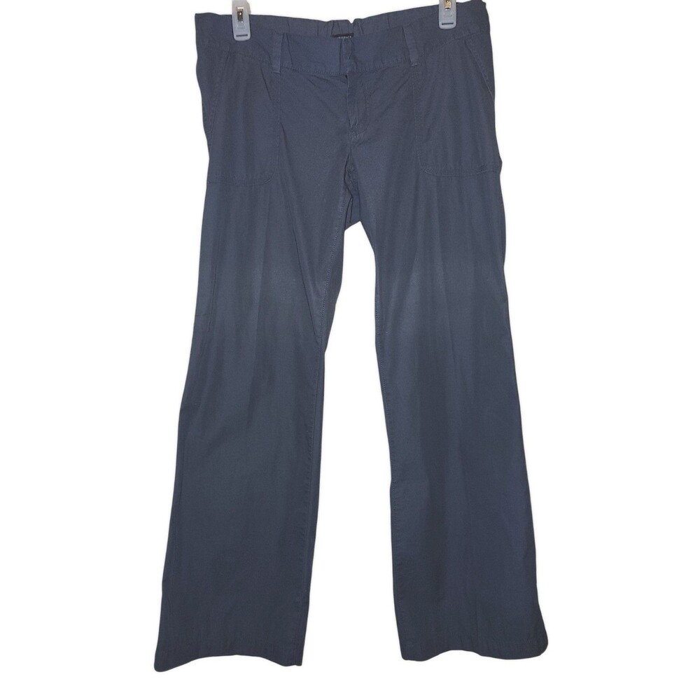 Gap Maternity Pants Blue Size 10R Low Rise Wide Leg Elastic Adjust 100% …